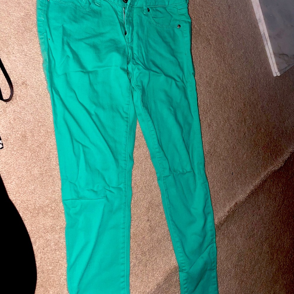 Mint green American eagle pants